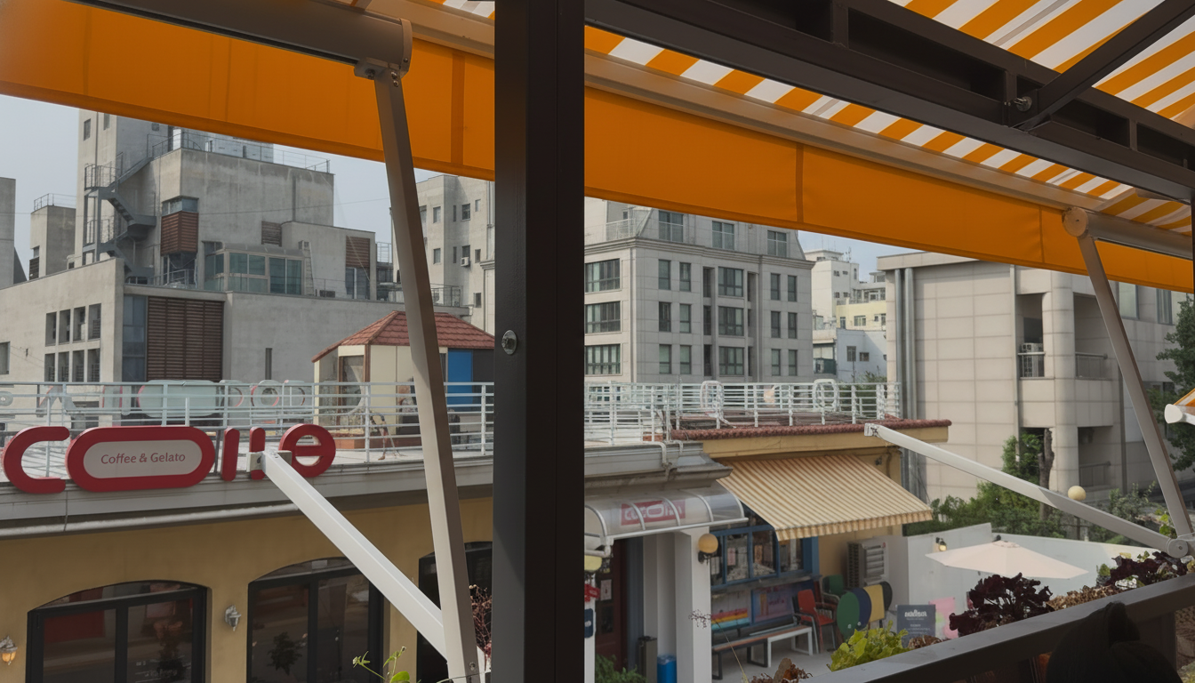 대학로 핏제리아오 어닝, 사이드 어닝, 드랍식 어닝, 유일 어닝